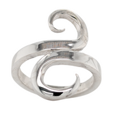 Sterling Silver Hand Fabricated Double Swirl Ring
